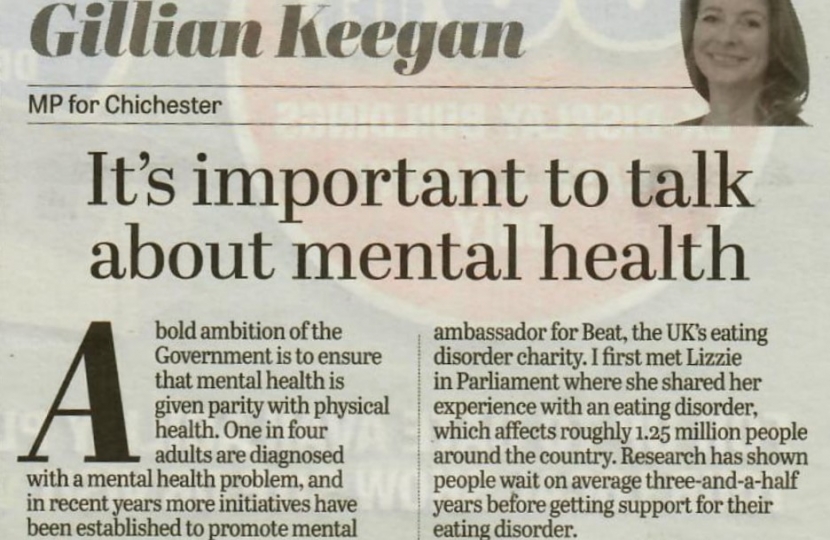 It's important to talk about mental health Chichester Observer